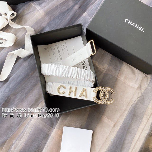 Chanel女士皮帶 香奈兒cc經典logo扣精品彈力扣腰帶  jjp1152
